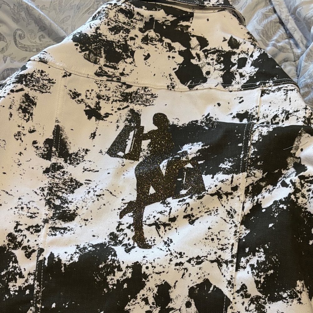Abstract Print Jean Jacket - Picture 2 of 2